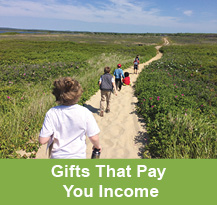 Photo of people walking on a trail. Gifts That Pay You Income Rollover Photo of people walking on a trail. Gifts That Pay You Income Rollover